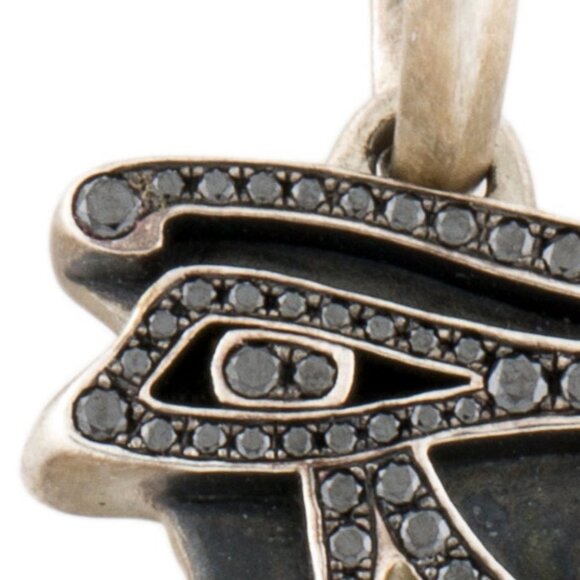 DAVID YURMAN DIAMOND STERLING SILVER 925 CAIRO EYE OF HORUS AMULET PENDANT - Picture 4 of 7